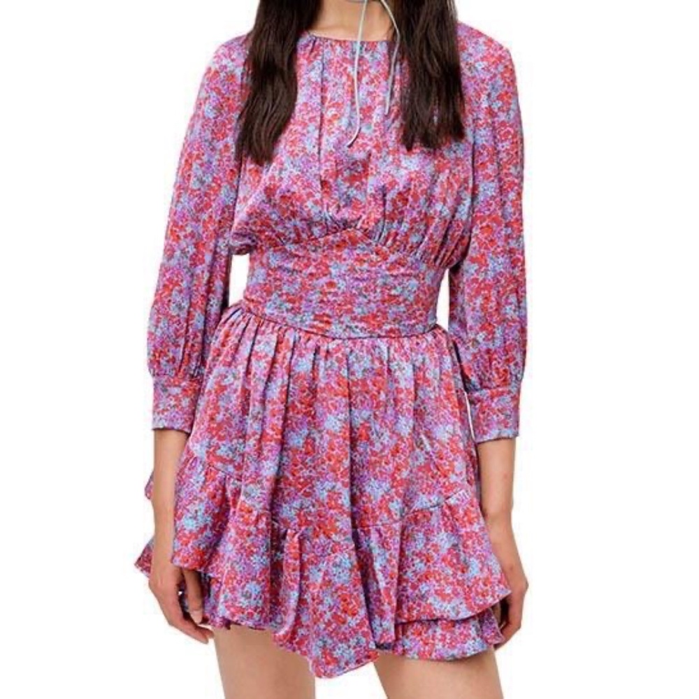 For Love and Lemons Shiloh Mini Dress - XS | Blossom